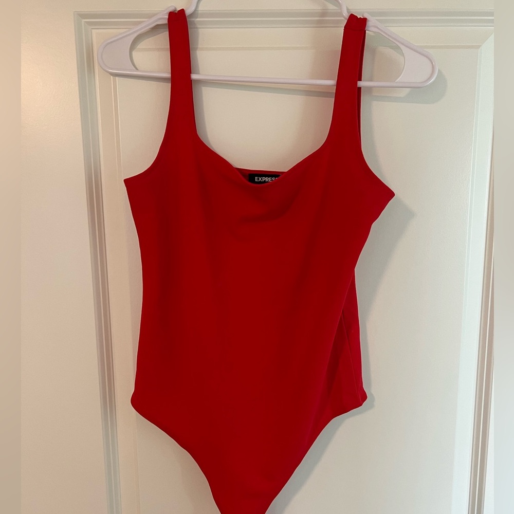 Express Women’s Red Body Suit - Size Small